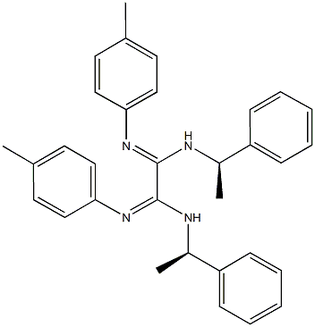 N'~1~,N'~2~-bis(4-methylphenyl)-N~1~,N~2~-bis(1-phenylethyl)ethanediimidamide 구조식 이미지