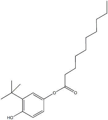 3-tert-butyl-4-hydroxyphenyl decanoate 구조식 이미지