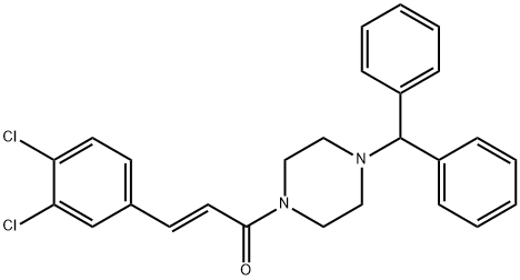 1-benzhydryl-4-[3-(3,4-dichlorophenyl)acryloyl]piperazine Structure