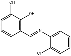 3-{[(2-chlorophenyl)imino]methyl}-1,2-benzenediol Structure