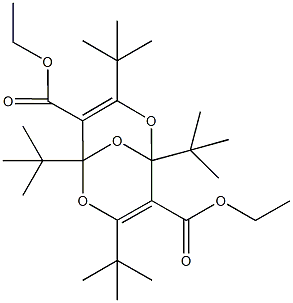 diethyl 1,3,5,7-tetratert-butyl-2,6,9-trioxabicyclo[3.3.1]nona-3,7-diene-4,8-dicarboxylate Structure