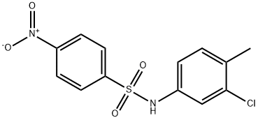 N-(3-chloro-4-methylphenyl)-4-nitrobenzenesulfonamide 구조식 이미지