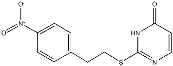 2-[(2-{4-nitrophenyl}ethyl)sulfanyl]-4(3H)-pyrimidinone 구조식 이미지