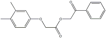 2-oxo-2-phenylethyl (3,4-dimethylphenoxy)acetate 구조식 이미지