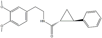 N-[2-(3,4-dimethoxyphenyl)ethyl]-2-phenylcyclopropanecarboxamide 구조식 이미지