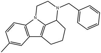 3-benzyl-8-methyl-2,3,3a,4,5,6-hexahydro-1H-pyrazino[3,2,1-jk]carbazole 구조식 이미지