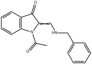 1-acetyl-2-[(benzylamino)methylene]-1,2-dihydro-3H-indol-3-one 구조식 이미지