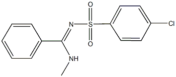 4-chloro-N-[(methylamino)(phenyl)methylene]benzenesulfonamide 구조식 이미지