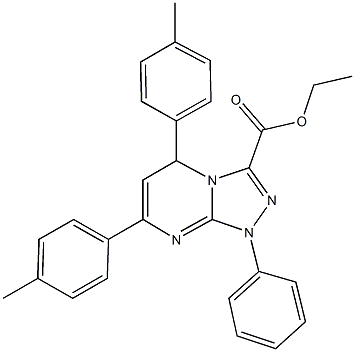 ethyl 5,7-bis(4-methylphenyl)-1-phenyl-1,5-dihydro[1,2,4]triazolo[4,3-a]pyrimidine-3-carboxylate Structure