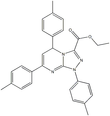 ethyl 1,5,7-tris(4-methylphenyl)-1,5-dihydro[1,2,4]triazolo[4,3-a]pyrimidine-3-carboxylate Structure