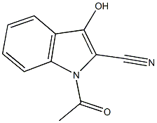 1-acetyl-3-hydroxy-1H-indole-2-carbonitrile Structure