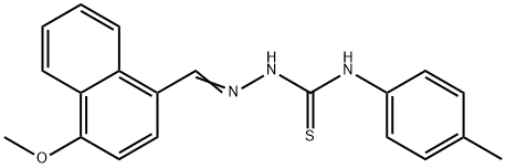 4-methoxy-1-naphthaldehyde N-(4-methylphenyl)thiosemicarbazone 구조식 이미지