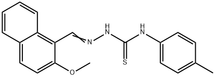 2-methoxy-1-naphthaldehyde N-(4-methylphenyl)thiosemicarbazone 구조식 이미지