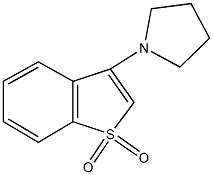1-(1,1-dioxido-1-benzothien-3-yl)pyrrolidine 구조식 이미지