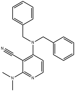 4-(dibenzylamino)-2-(dimethylamino)nicotinonitrile Structure