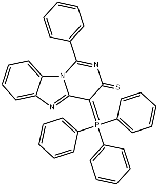 1-phenyl-4-(triphenylphosphoranylidene)pyrimido[1,6-a]benzimidazole-3(4H)-thione 구조식 이미지