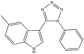 5-methyl-3-(1-phenyl-1H-tetraazol-5-yl)-1H-indole Structure