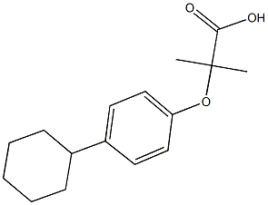 2-(4-cyclohexylphenoxy)-2-methylpropanoic acid 구조식 이미지