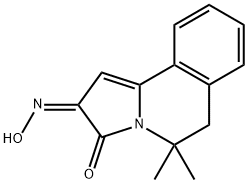 5,5-dimethyl-5,6-dihydropyrrolo[2,1-a]isoquinoline-2,3-dione 2-oxime Structure