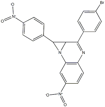 2-(4-bromophenyl)-6-nitro-1-{4-nitrophenyl}-1,1a-dihydroazireno[1,2-a]quinoxaline 구조식 이미지