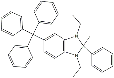 1,3-diethyl-2-methyl-2-phenyl-5-trityl-2,3-dihydro-1H-benzimidazole 구조식 이미지