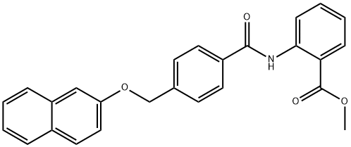 methyl 2-({4-[(2-naphthyloxy)methyl]benzoyl}amino)benzoate Structure