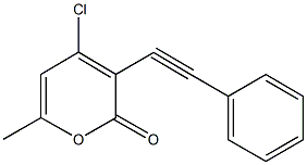 4-chloro-6-methyl-3-(phenylethynyl)-2H-pyran-2-one Structure