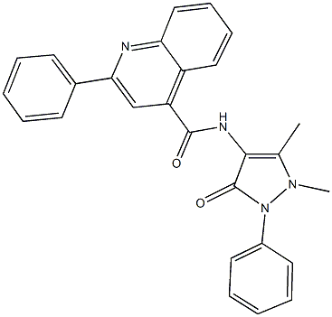 N-(1,5-dimethyl-3-oxo-2-phenyl-2,3-dihydro-1H-pyrazol-4-yl)-2-phenyl-4-quinolinecarboxamide Structure