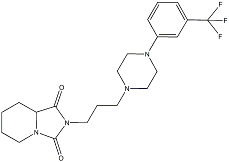 2-(3-{4-[3-(trifluoromethyl)phenyl]-1-piperazinyl}propyl)tetrahydroimidazo[1,5-a]pyridine-1,3(2H,5H)-dione Structure