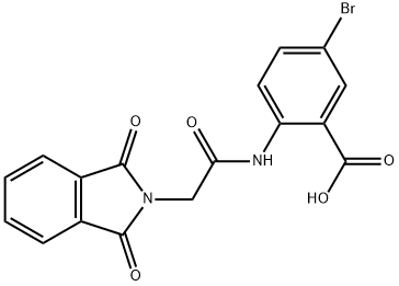 5-bromo-2-{[(1,3-dioxo-1,3-dihydro-2H-isoindol-2-yl)acetyl]amino}benzoic acid Structure