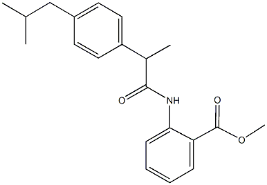 methyl 2-{[2-(4-isobutylphenyl)propanoyl]amino}benzoate Structure