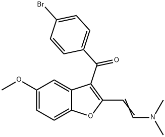 (4-bromophenyl){2-[2-(dimethylamino)vinyl]-5-methoxy-1-benzofuran-3-yl}methanone Structure