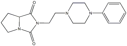 2-[2-(4-phenyl-1-piperazinyl)ethyl]tetrahydro-1H-pyrrolo[1,2-c]imidazole-1,3(2H)-dione 구조식 이미지