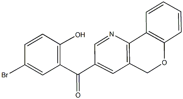 (5-bromo-2-hydroxyphenyl)(5H-chromeno[4,3-b]pyridin-3-yl)methanone Structure
