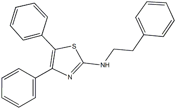 4,5-diphenyl-N-(2-phenylethyl)-1,3-thiazol-2-amine 구조식 이미지