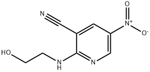 2-[(2-hydroxyethyl)amino]-5-nitronicotinonitrile 구조식 이미지