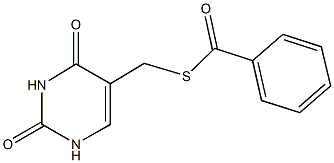 S-[(2,4-dioxo-1,2,3,4-tetrahydropyrimidin-5-yl)methyl] benzenecarbothioate 구조식 이미지