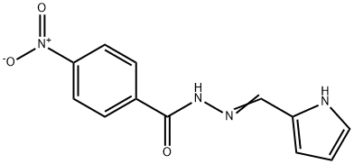 4-nitro-N'-(1H-pyrrol-2-ylmethylene)benzohydrazide 구조식 이미지