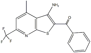 [3-amino-4-methyl-6-(trifluoromethyl)thieno[2,3-b]pyridin-2-yl](phenyl)methanone 구조식 이미지