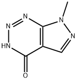 7-Methyl-7H-pyrazolo[3,4-d]-v-triazin-4-ol Structure