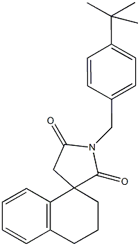 1-(4-tert-butylbenzyl)-1',2',3',4'-tetrahydrospiro[pyrrolidine-3,1'-naphthalene]-2,5-dione 구조식 이미지