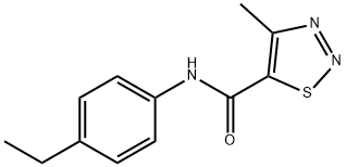 N-(4-ethylphenyl)-4-methyl-1,2,3-thiadiazole-5-carboxamide 구조식 이미지