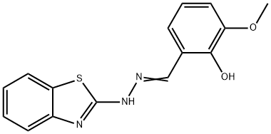 2-hydroxy-3-methoxybenzaldehyde 1,3-benzothiazol-2-ylhydrazone 구조식 이미지