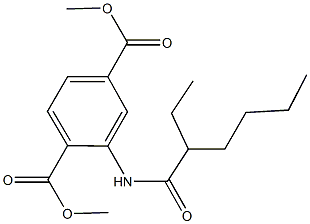 dimethyl 2-[(2-ethylhexanoyl)amino]terephthalate 구조식 이미지