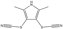 4-(cyanosulfanyl)-2,5-dimethyl-1H-pyrrol-3-yl thiocyanate 구조식 이미지