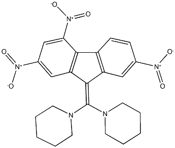 1-(1-piperidinyl{2,4,7-trisnitro-9H-fluoren-9-ylidene}methyl)piperidine 구조식 이미지