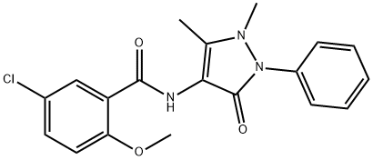 5-chloro-N-(1,5-dimethyl-3-oxo-2-phenyl-2,3-dihydro-1H-pyrazol-4-yl)-2-methoxybenzamide Structure