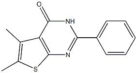 5,6-dimethyl-2-phenylthieno[2,3-d]pyrimidin-4(3H)-one 구조식 이미지