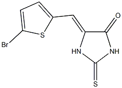 5-[(5-bromo-2-thienyl)methylene]-2-thioxo-4-imidazolidinone 구조식 이미지