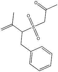 1-[(1-benzyl-2-methyl-2-propenyl)sulfonyl]acetone Structure